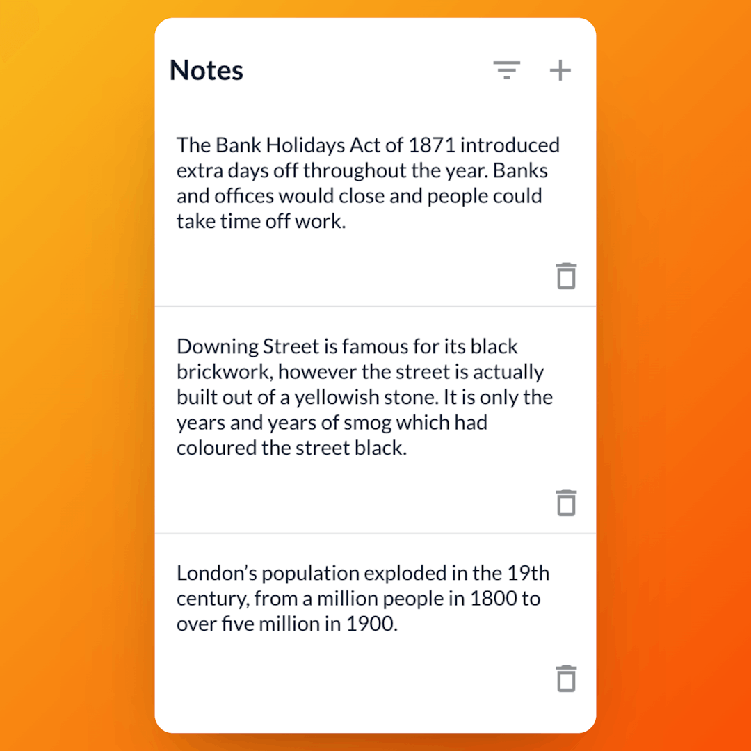 Screenshot notes